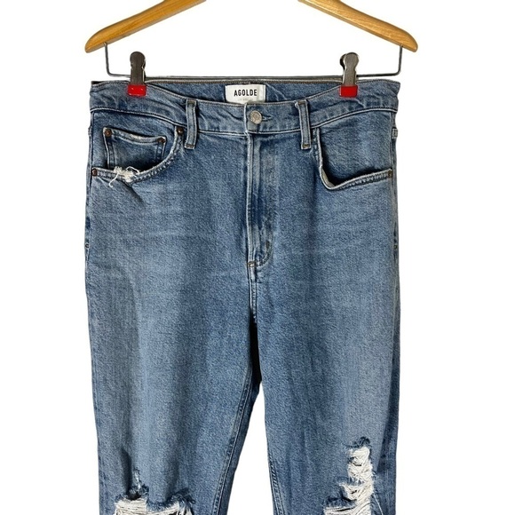 AGOLDE x REVOLVE High Rise Wilder Straight Leg Jeans in Whiplash - Picture 5 of 14